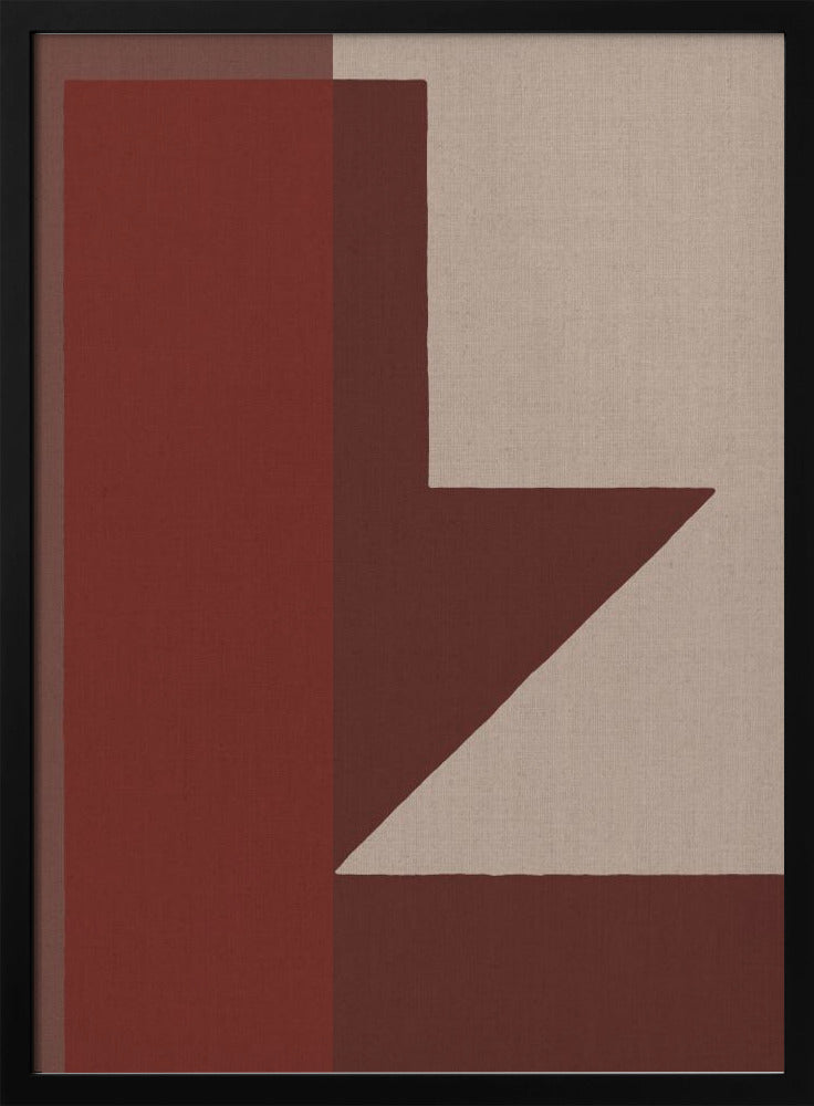 Rote geometrische Komposition | Poster
