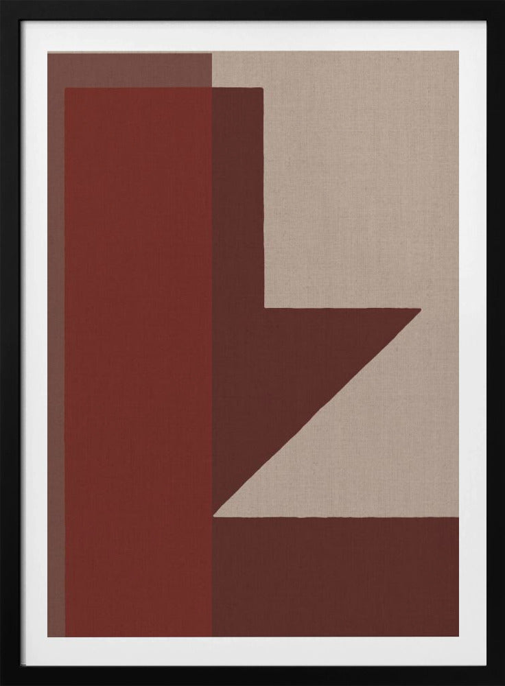 Rote geometrische Komposition | Poster
