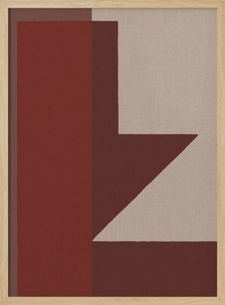 Rote geometrische Komposition | Poster