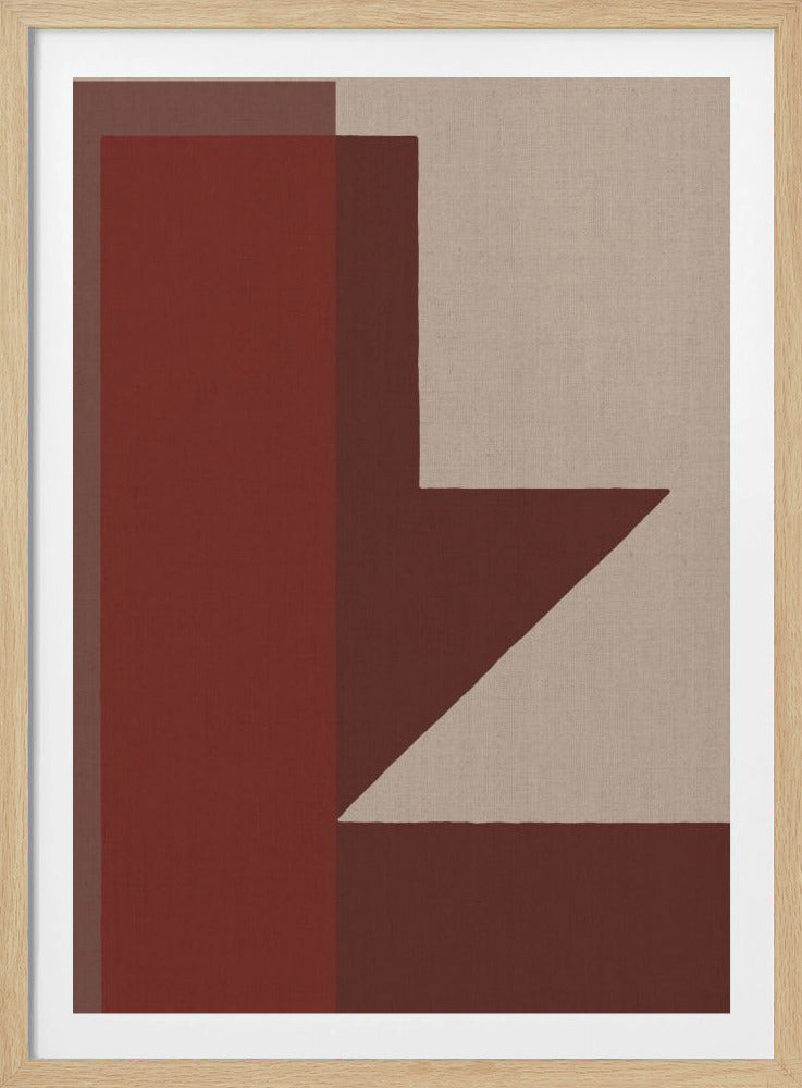 Rote geometrische Komposition | Poster
