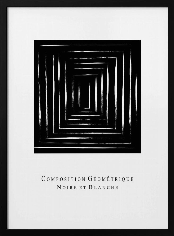Komposition Géométrique Noire et Blanche | Poster