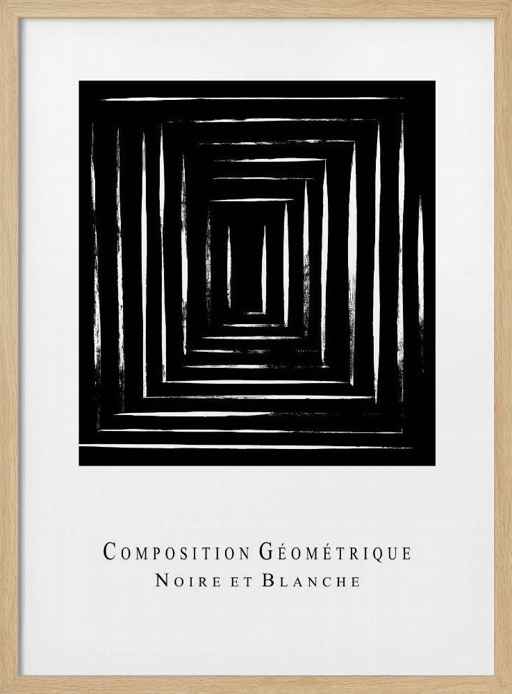 Komposition Géométrique Noire et Blanche | Poster