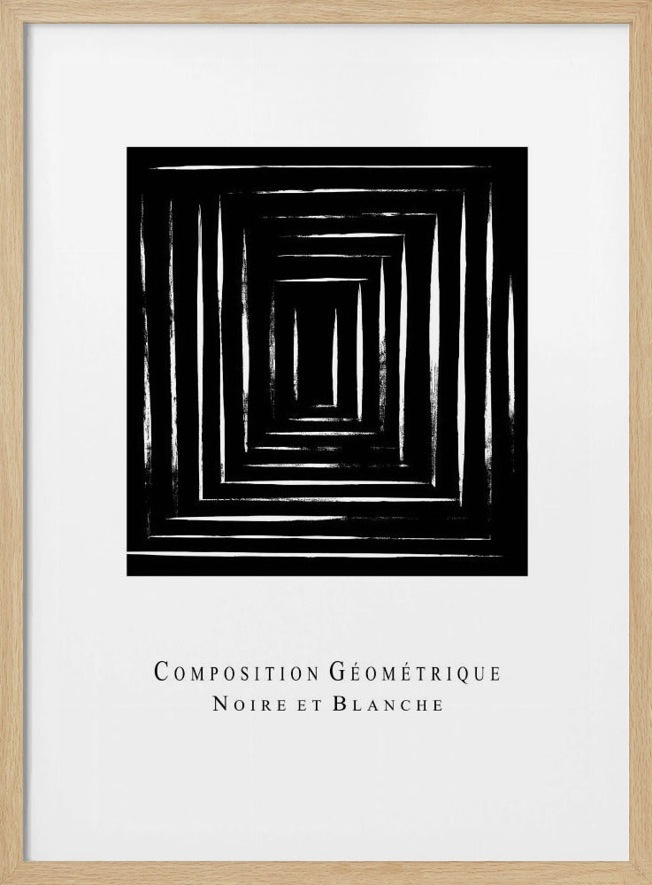 Komposition Géométrique Noire et Blanche | Poster