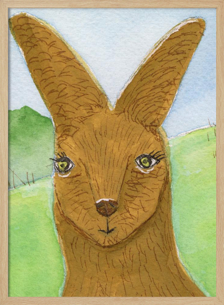 Känguru Wallaby Gesicht Kinderzimmer | Poster