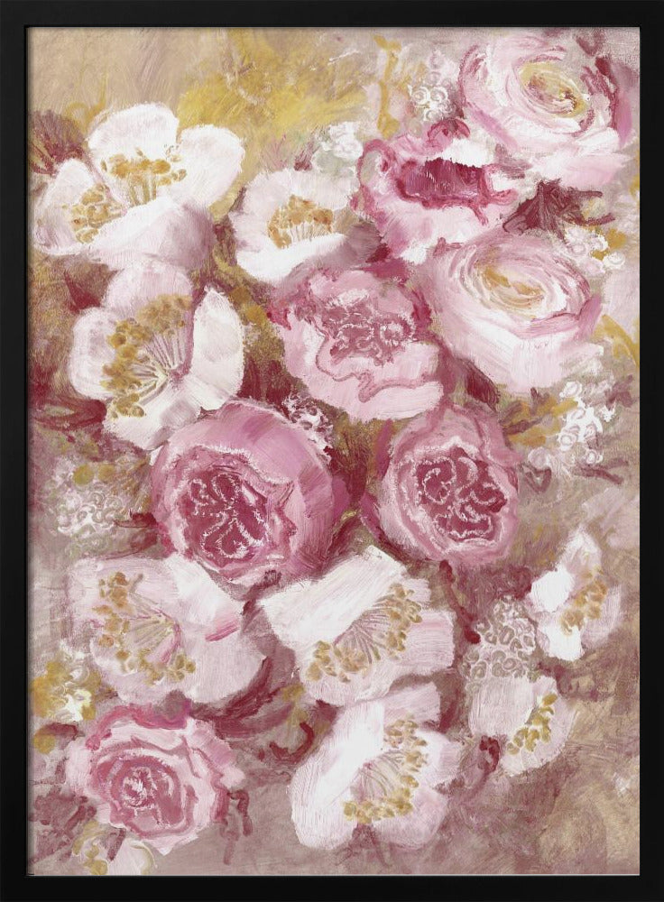 Blumenstrauß mit rosa Rosen | Poster