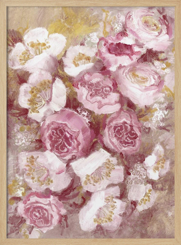 Blumenstrauß mit rosa Rosen | Poster