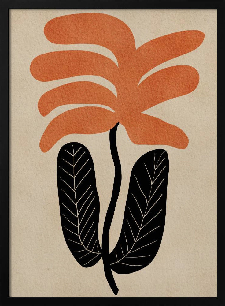 Orangefarbene Blumenblume | Poster