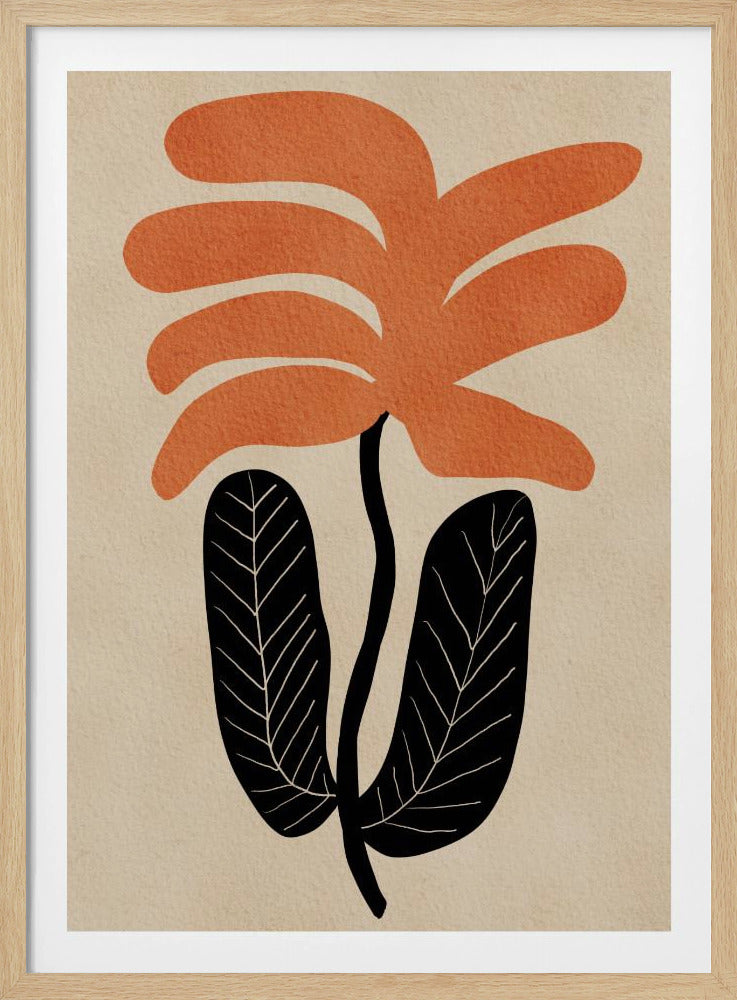 Orangefarbene Blumenblume | Poster