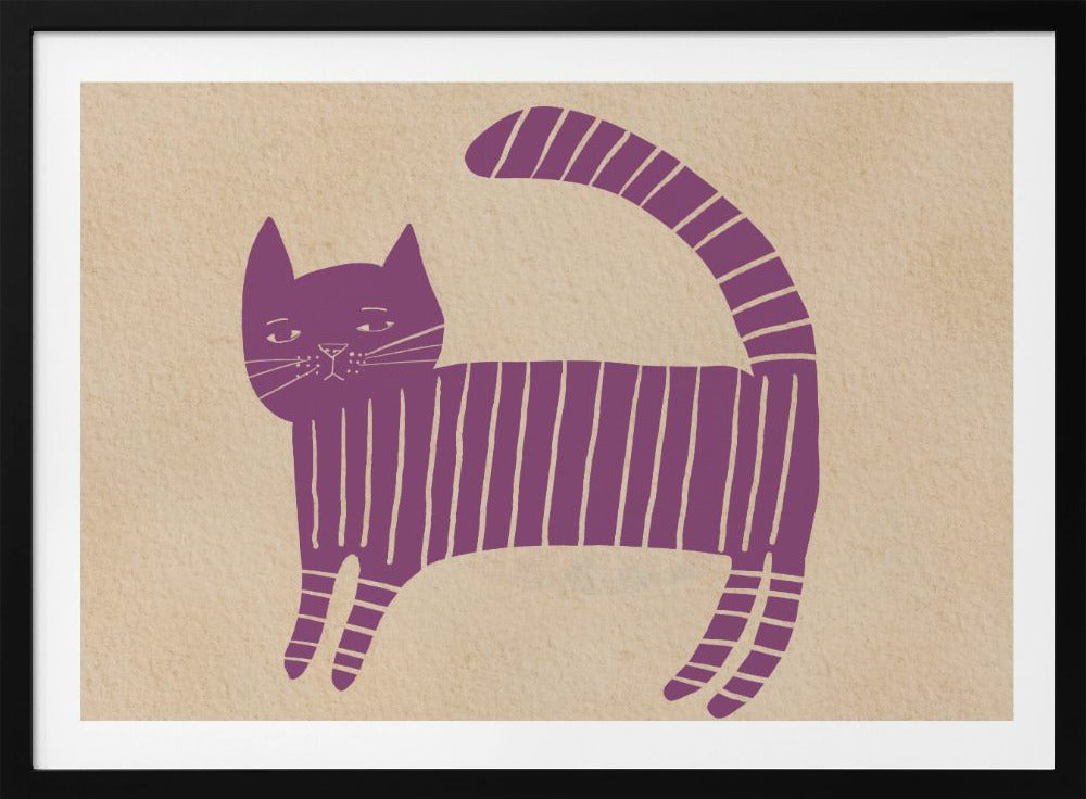 Lila Katzenkinderzimmer | Poster