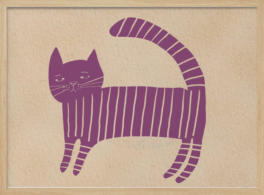 Lila Katzenkinderzimmer | Poster