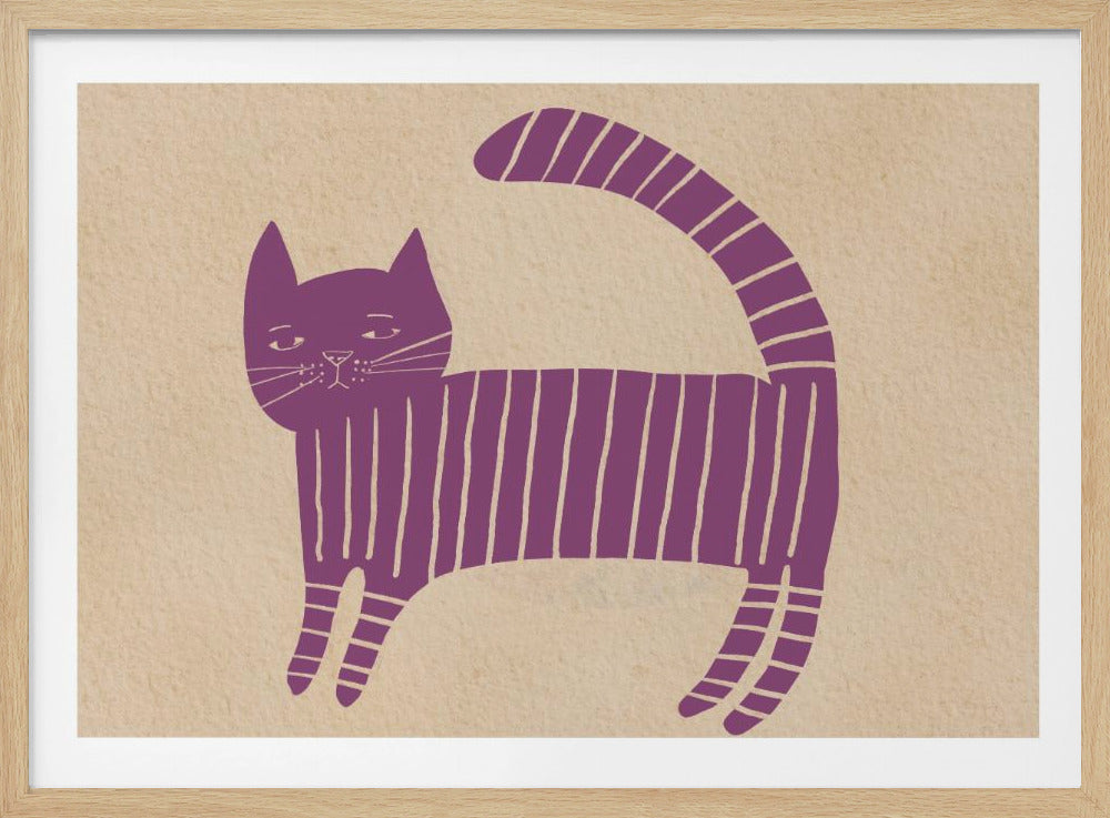 Lila Katzenkinderzimmer | Poster