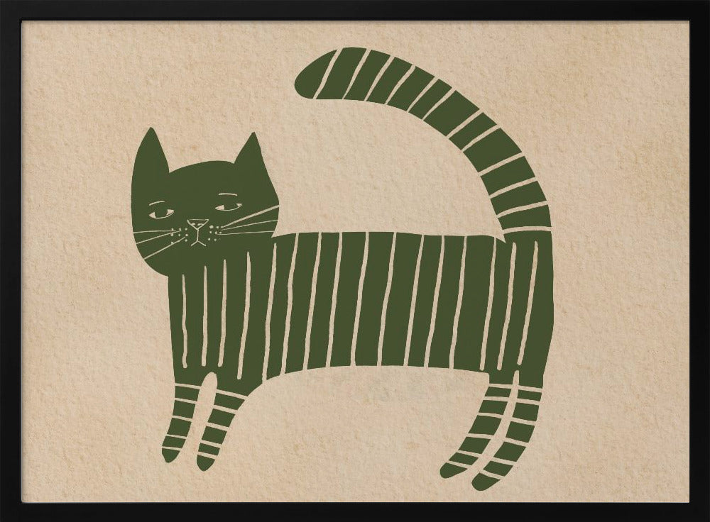 Grünes Katzenkinderzimmer | Poster