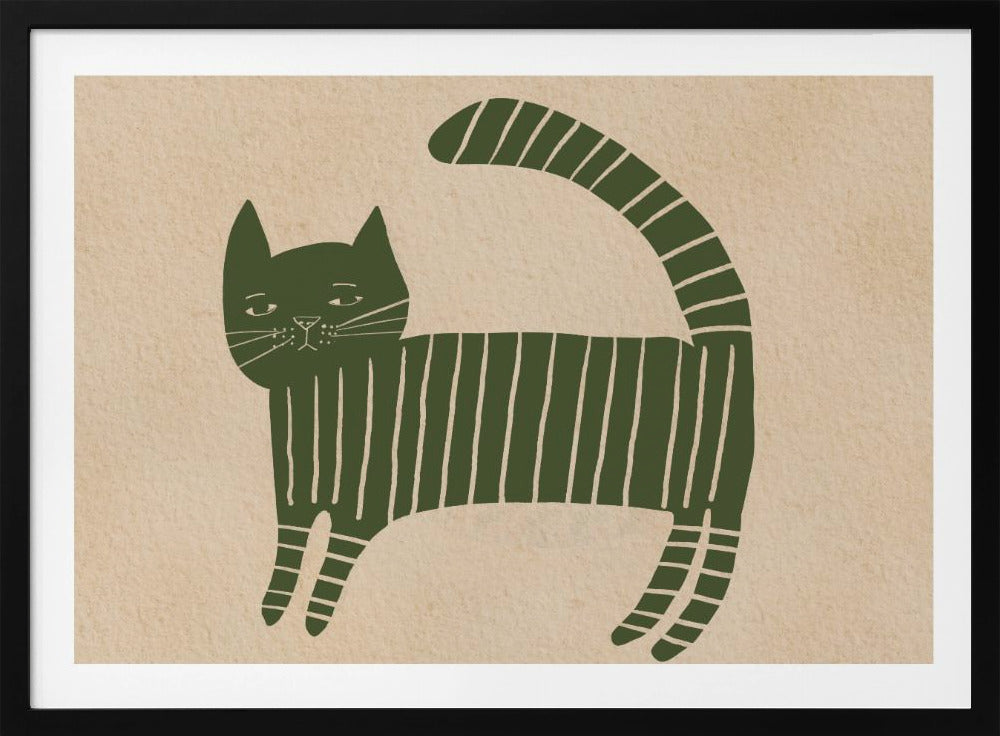 Grünes Katzenkinderzimmer | Poster