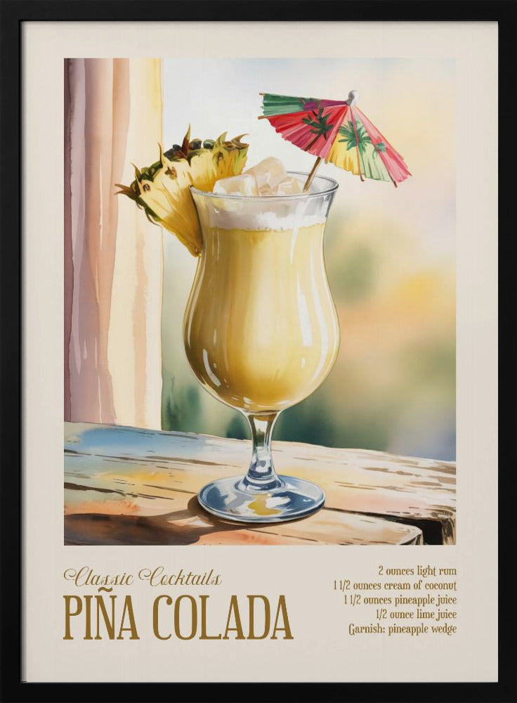 Klassische Cocktails - Pina Colada | Poster