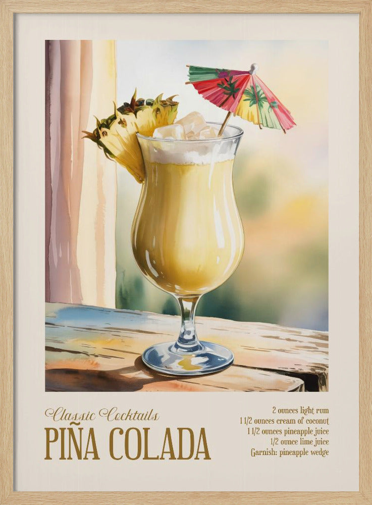 Klassische Cocktails - Pina Colada | Poster