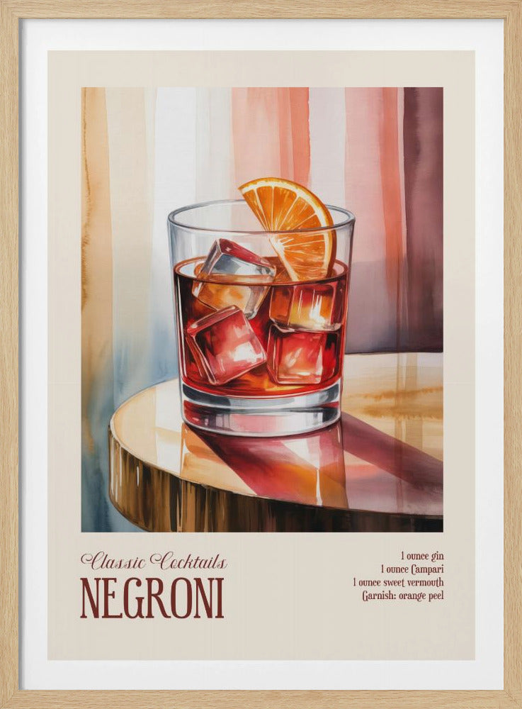 Klassische Cocktails - Negroni | Poster