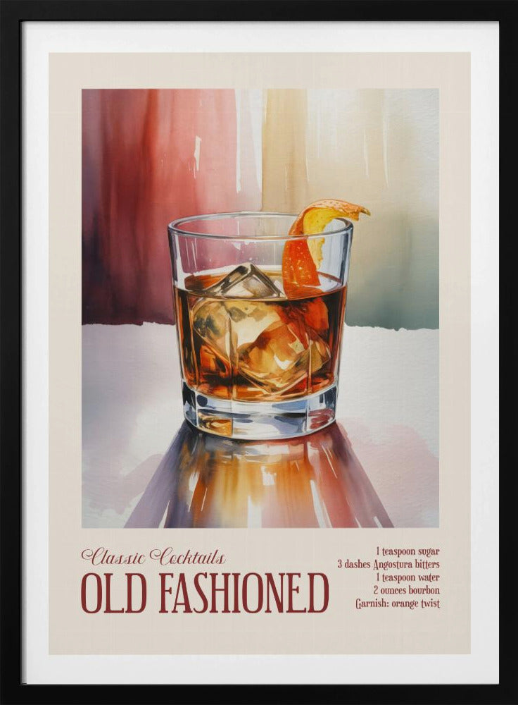 Klassische Cocktails - Old Fashioned | Poster