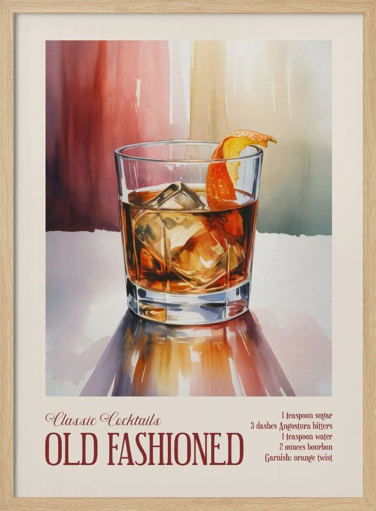 Klassische Cocktails - Old Fashioned | Poster