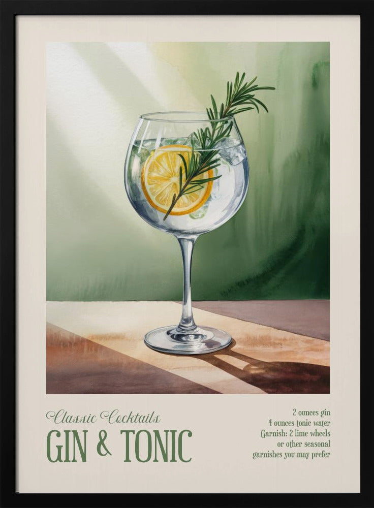 Klassische Cocktails - Gin Tonic | Poster