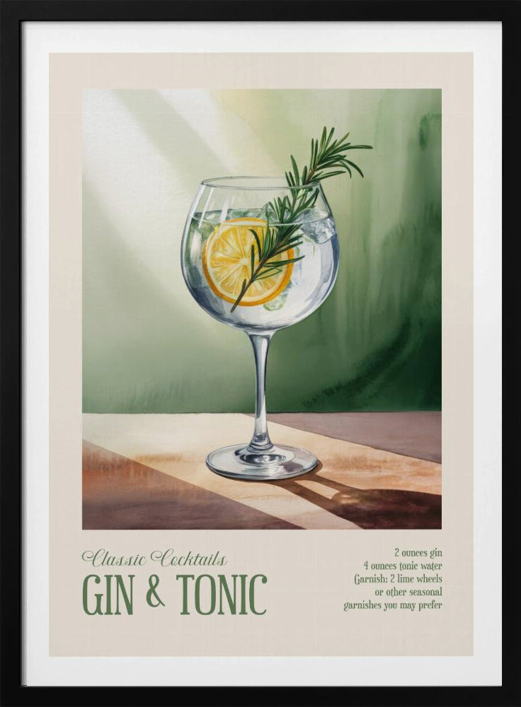 Klassische Cocktails - Gin Tonic | Poster