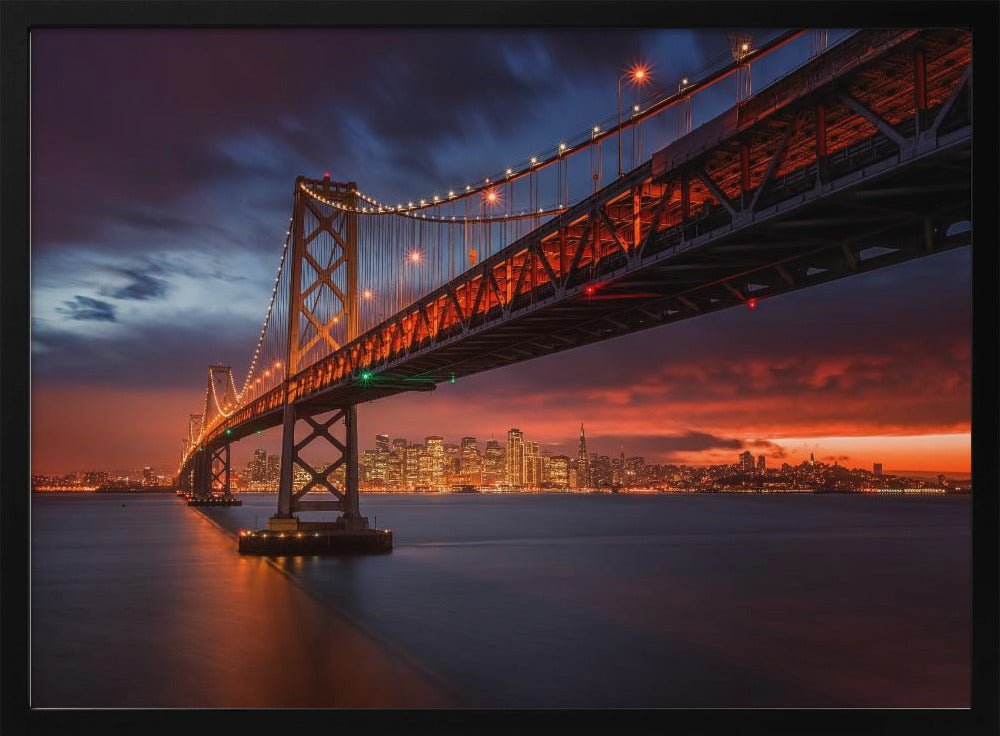 Bay Bridge bei Nacht | Poster