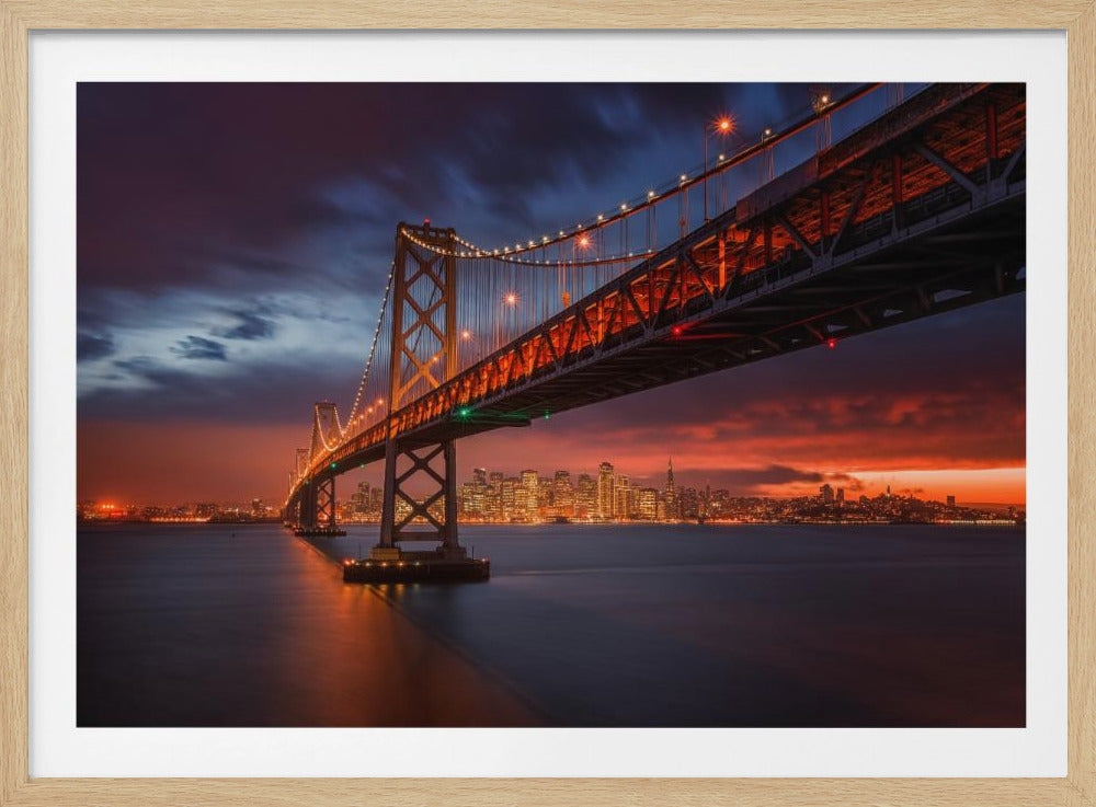 Bay Bridge bei Nacht | Poster