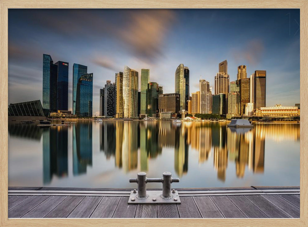 Goldener Morgen in Singapur | Poster