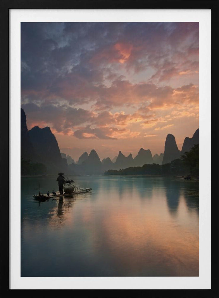 Sonnenaufgang am Li-Fluss | Poster