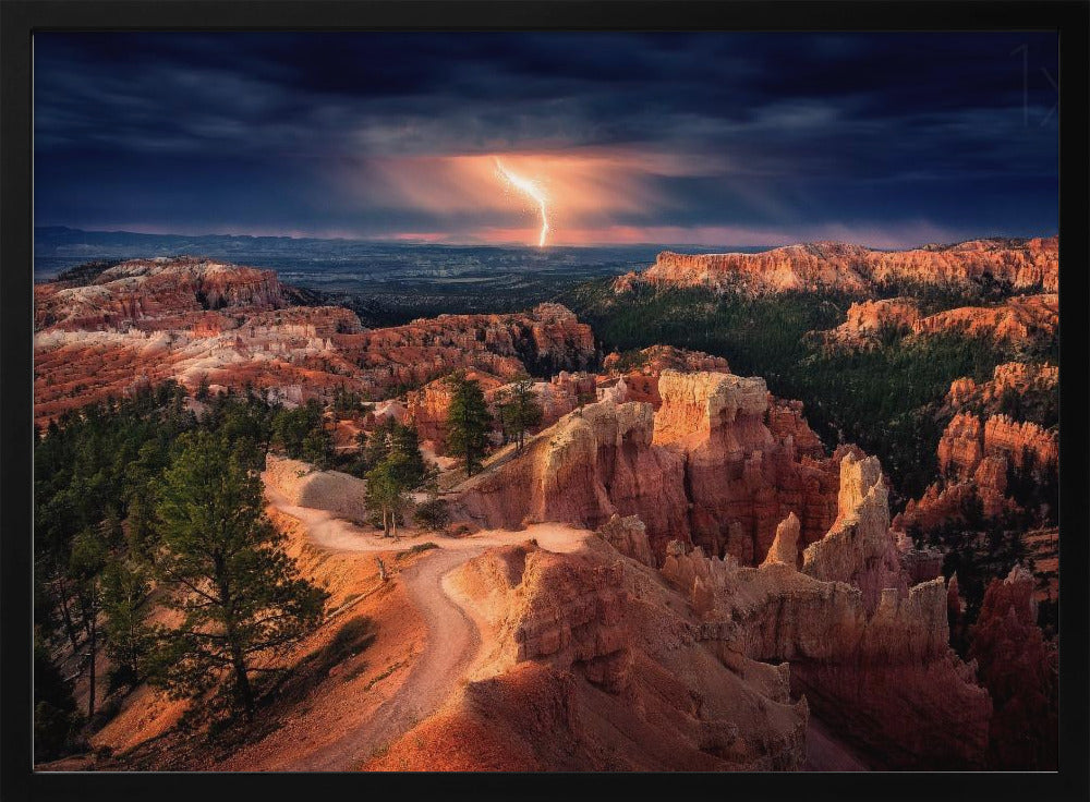 Blitz über dem Bryce Canyon | Poster