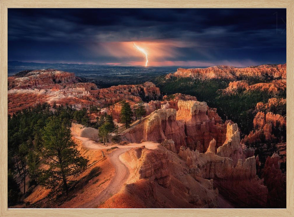Blitz über dem Bryce Canyon | Poster