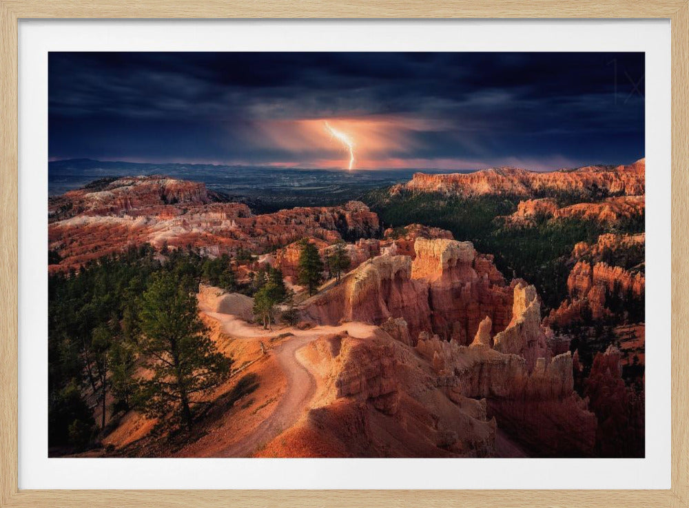 Blitz über dem Bryce Canyon | Poster