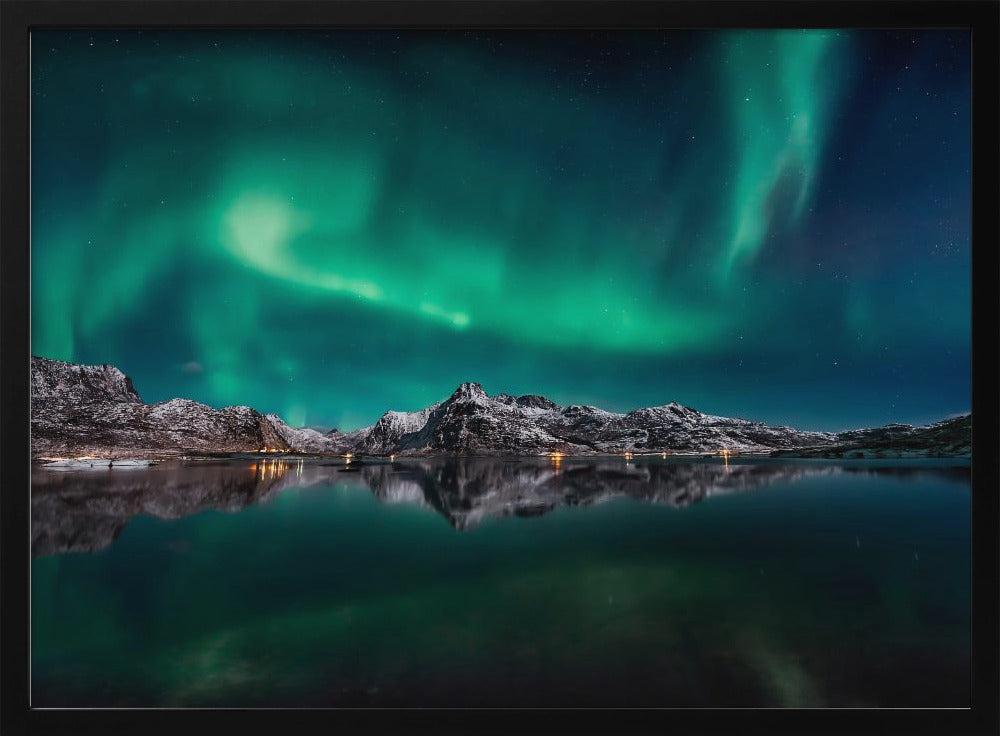 Lofoten Aurora Reflexion | Poster