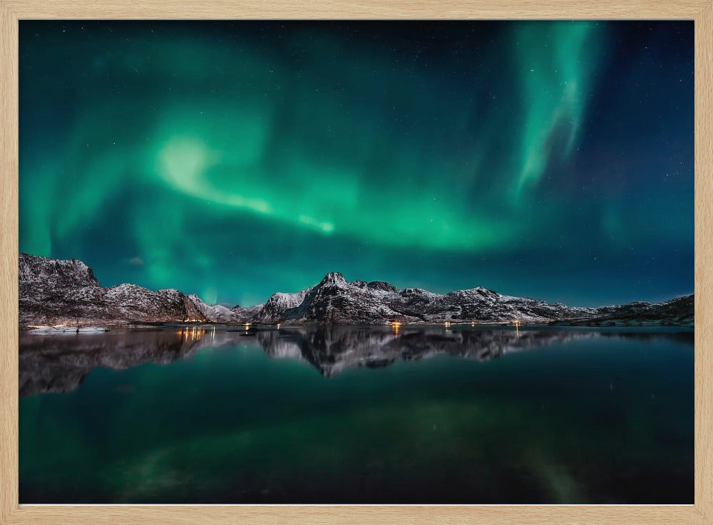 Lofoten Aurora Reflexion | Poster