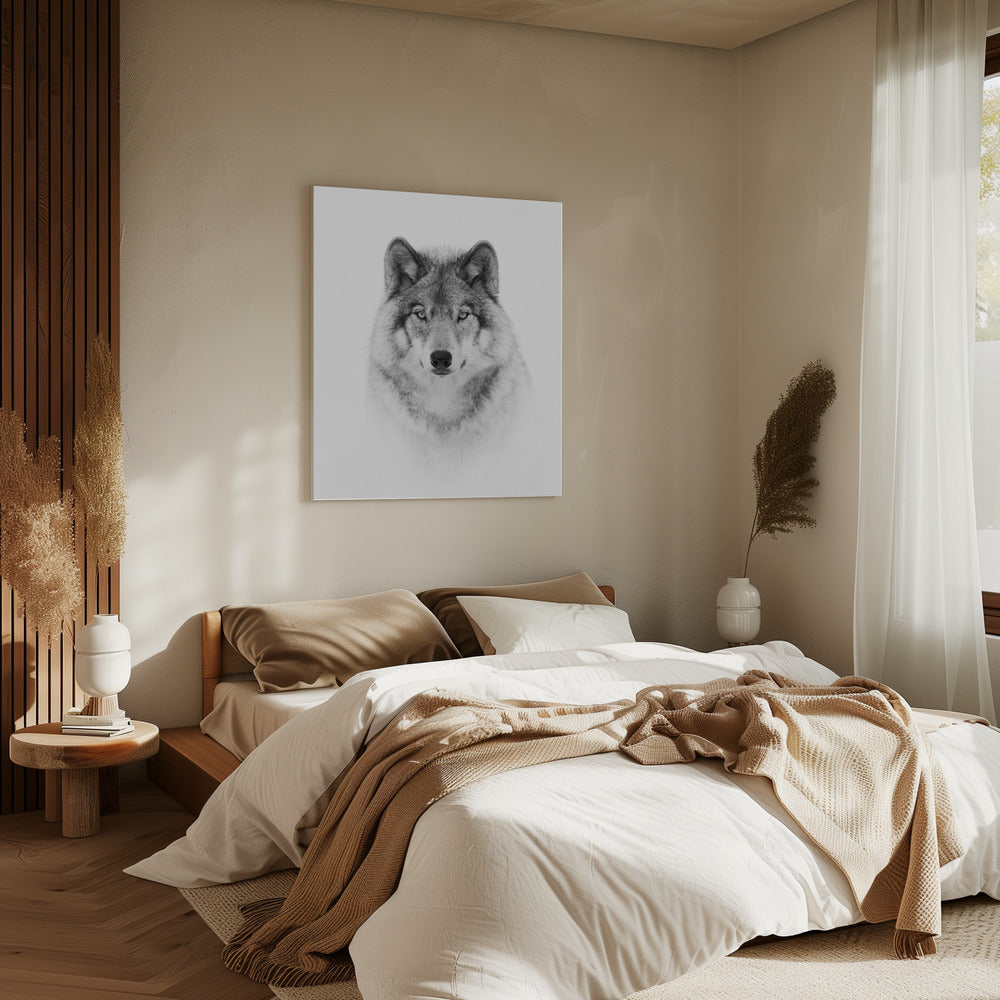 Porträt eines Timberwolfs | Leinwand