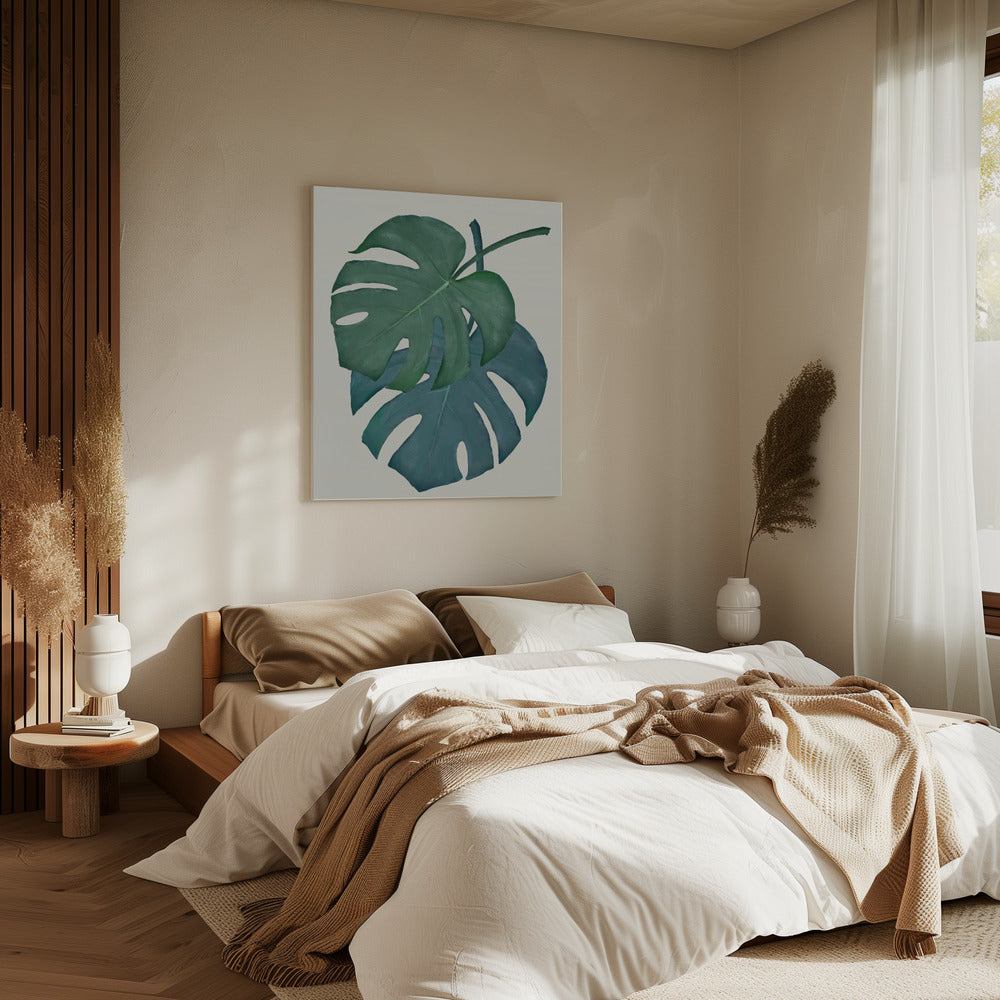 Monstera Aqua 06 | Leinwand