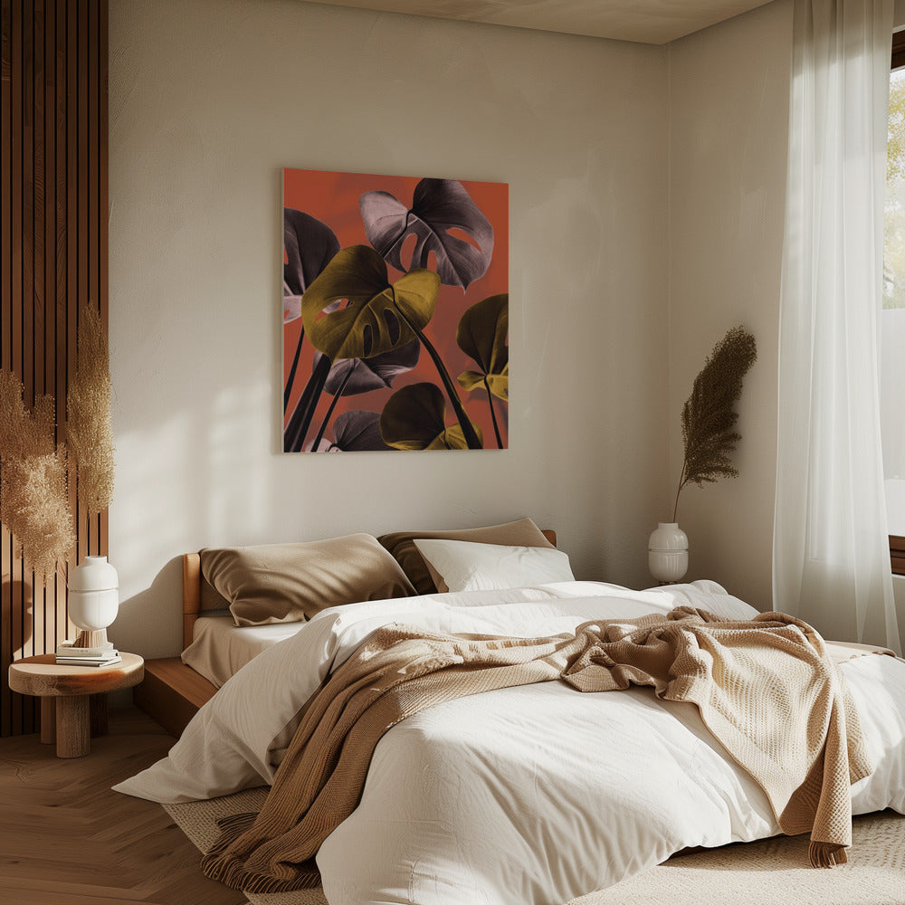 Monstera Orange 01 | Canvas
