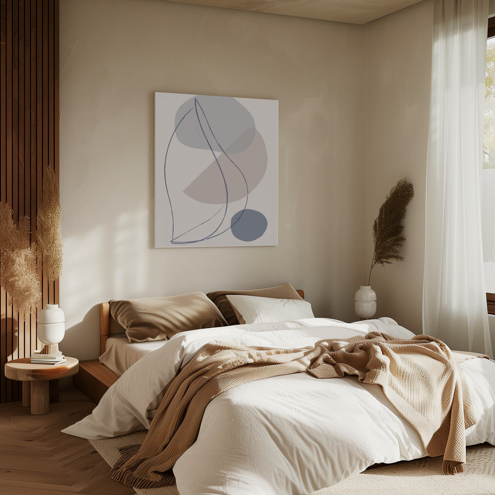 New Shapes Blue No 1 | Canvas
