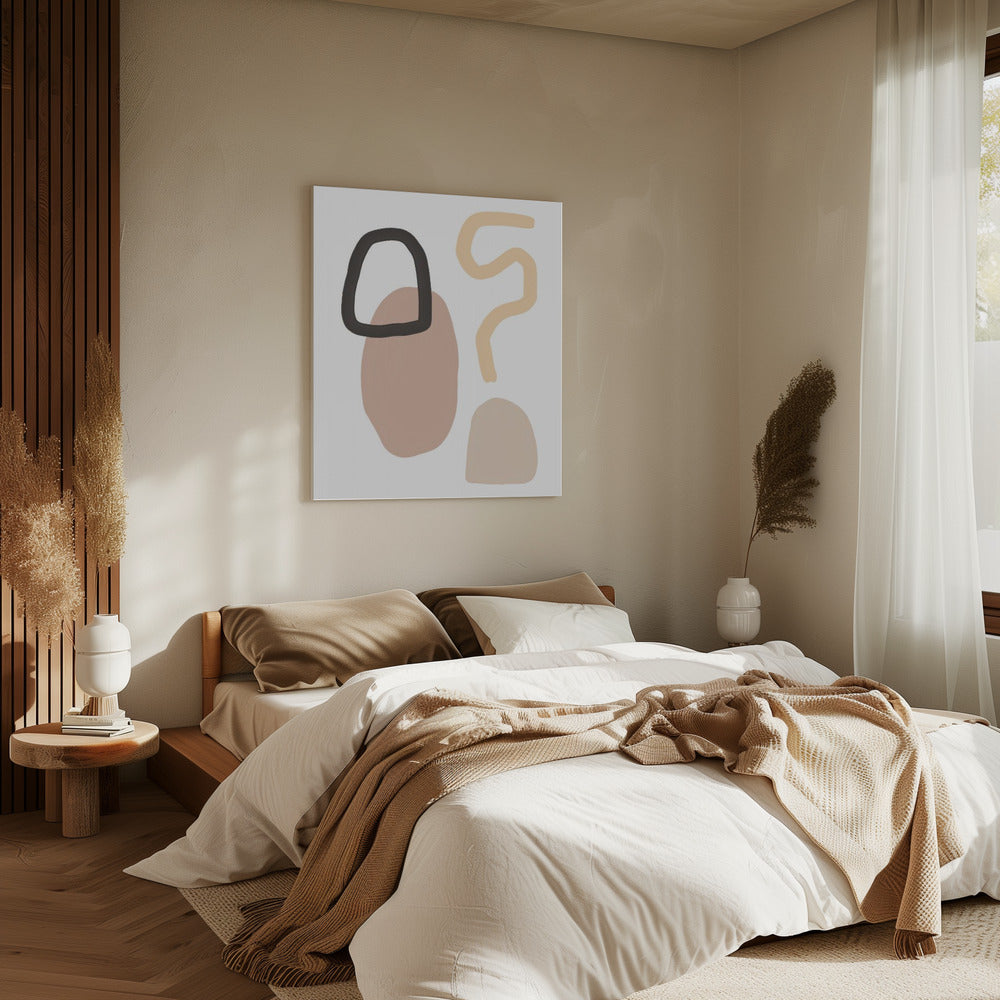 Minimalistische Formen und erdige Töne | Leinwand