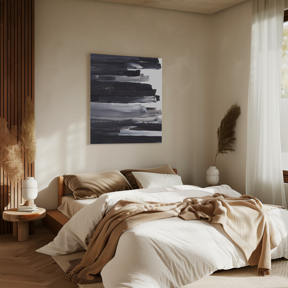 Monochrome Brushstrokes | Canvas