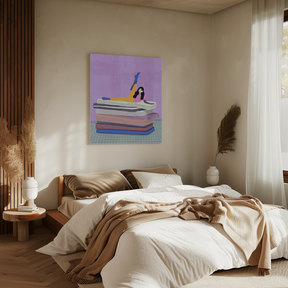 Hebe dein Bein zum Kopf | Leinwand
