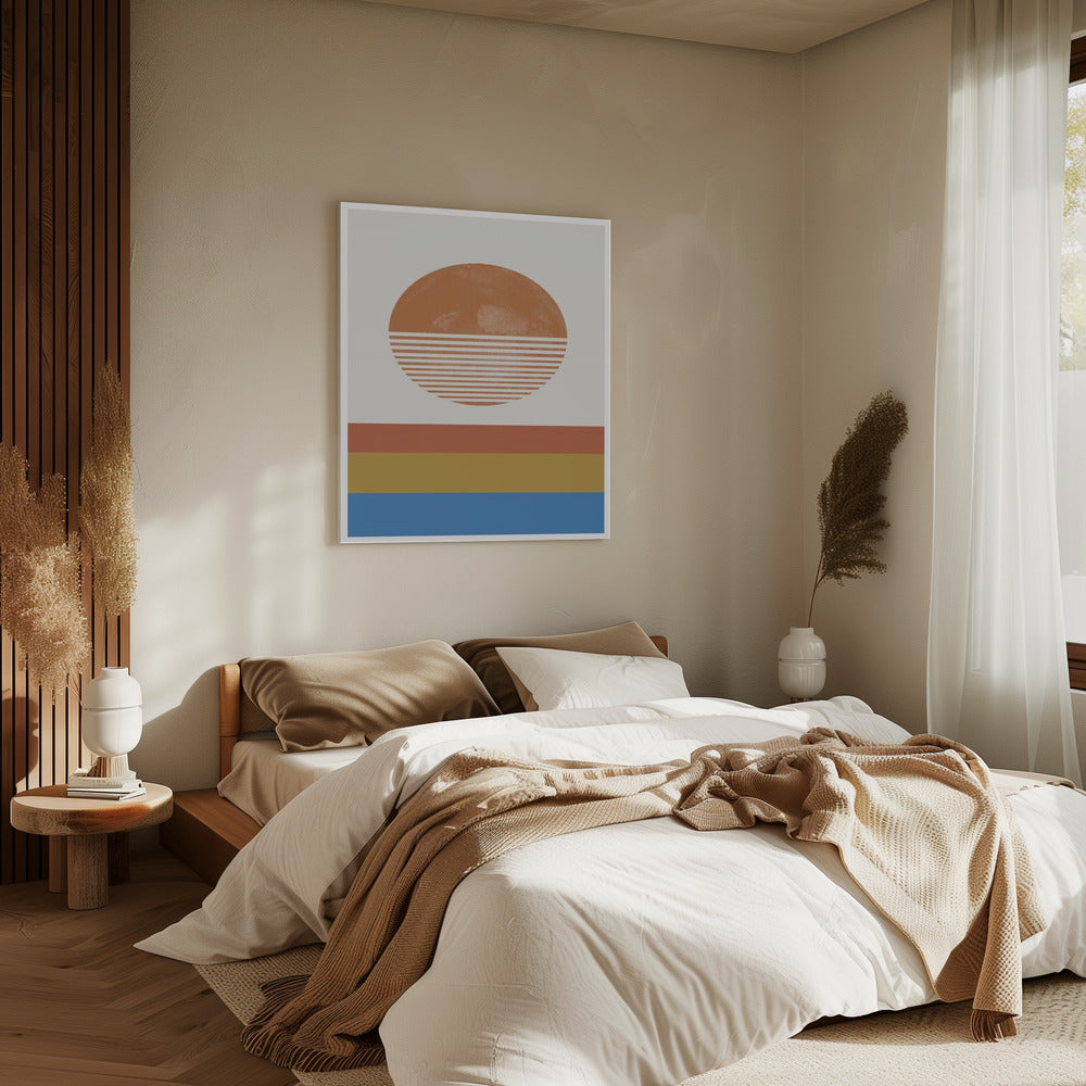Striped Horizon Sun | Canvas