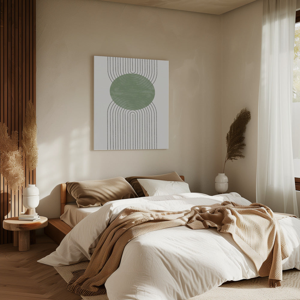 Green Harmony Flow | Canvas