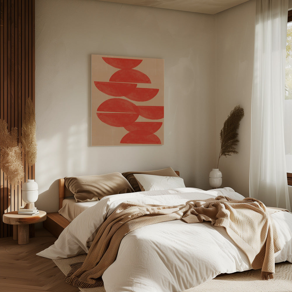 Purpurrote Symmetrie | Leinwand