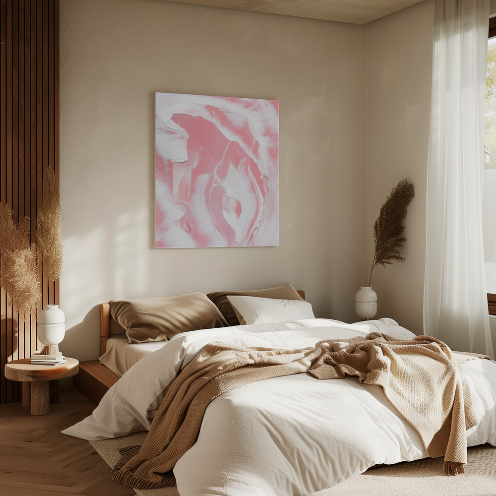 Harmonische Mischung aus Rosa- und Weißtönen | Leinwand