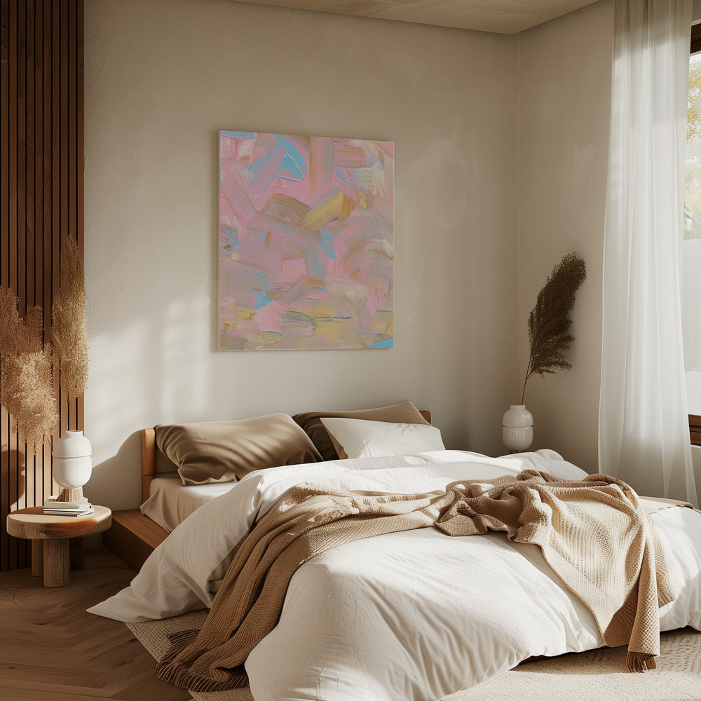 Vibrant Brushstrokes in Pastel Hues | Canvas