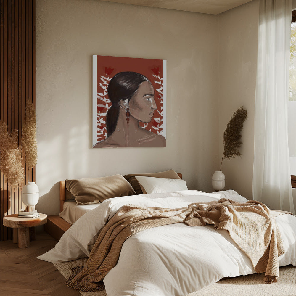 Crimson Elegance | Canvas