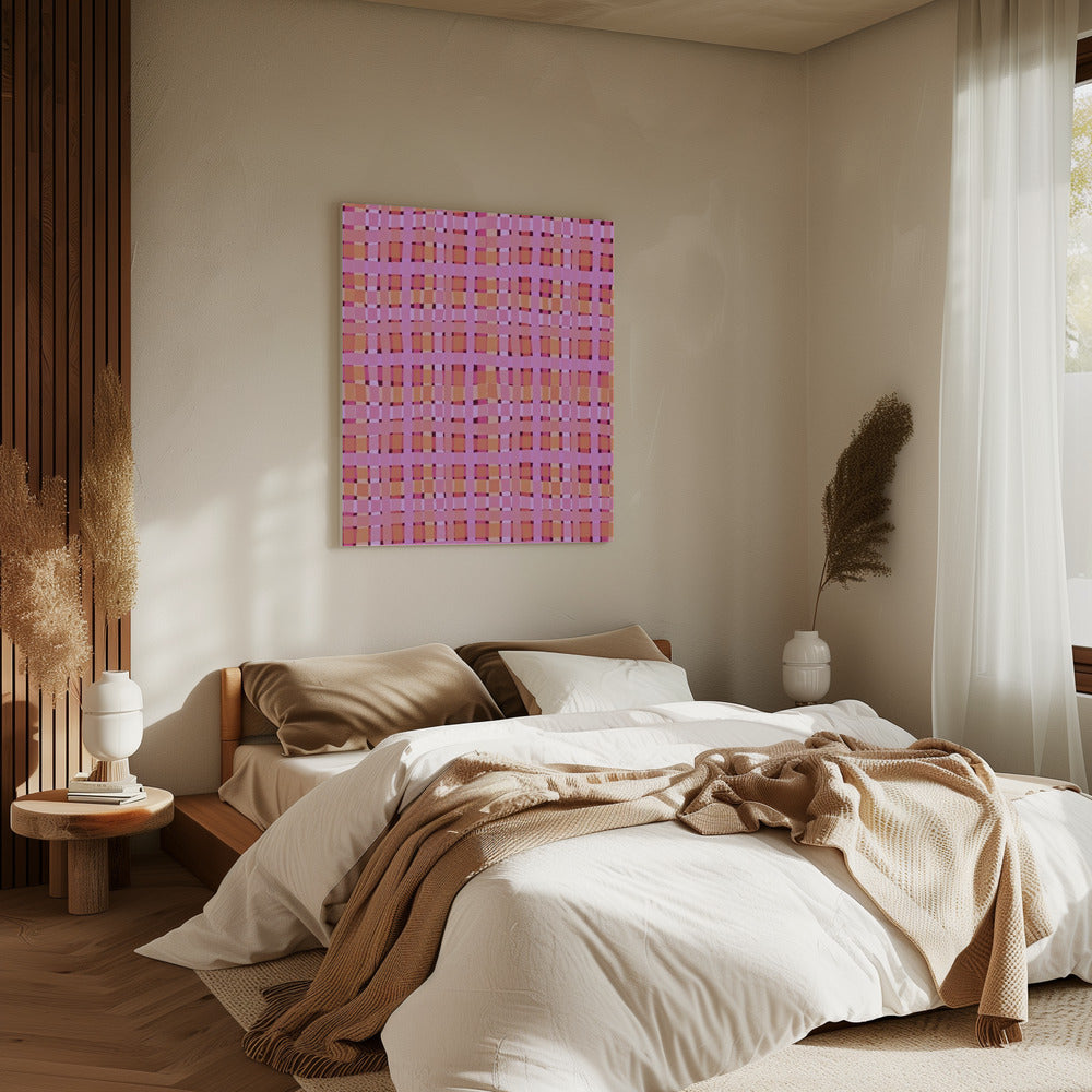 Warped Pink Lines | Canvas