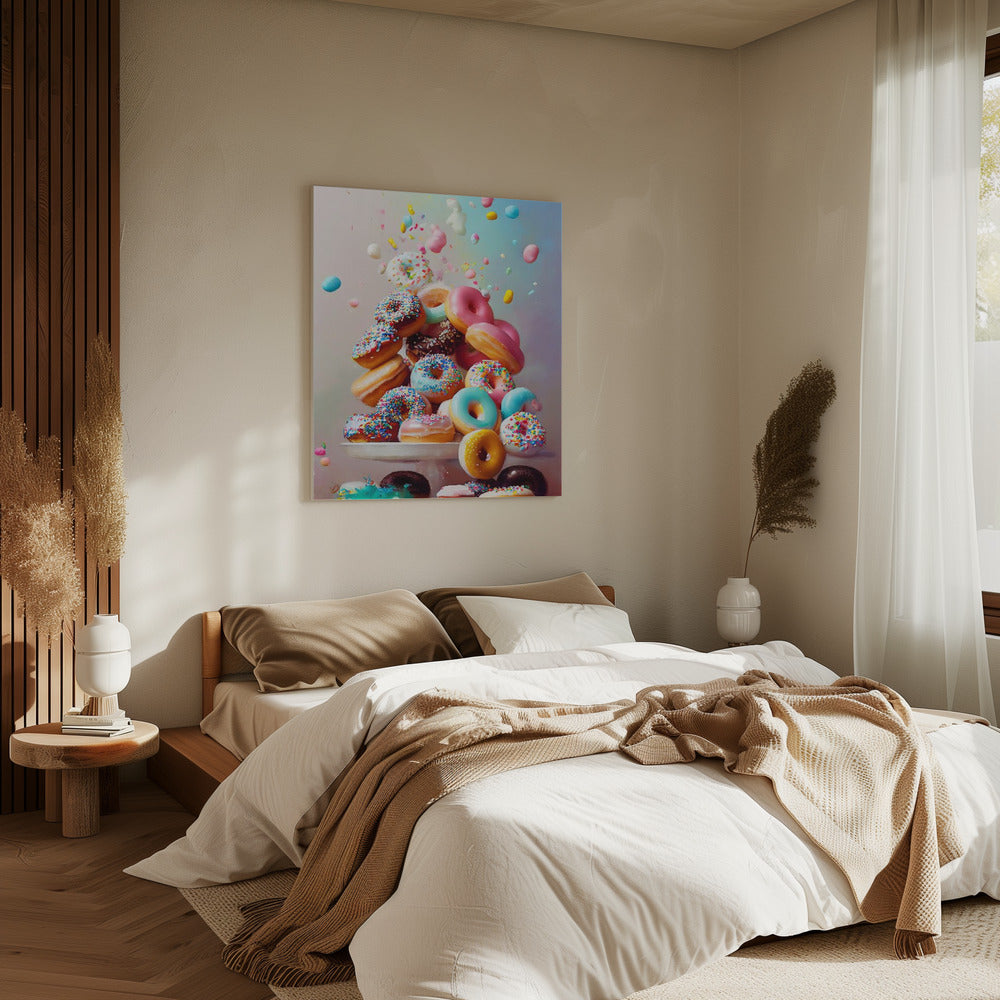 Colorful Donut Cascade | Canvas