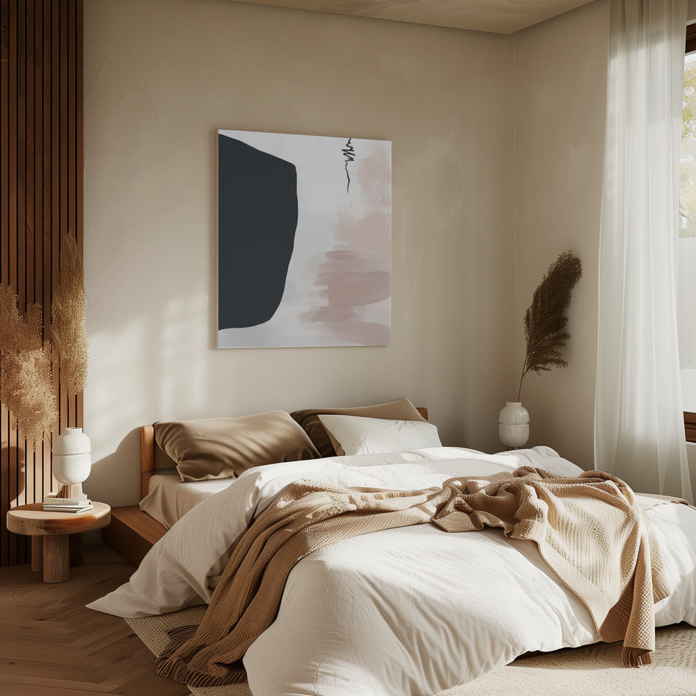 Minimalistische kräftige schwarze Formen | Leinwand