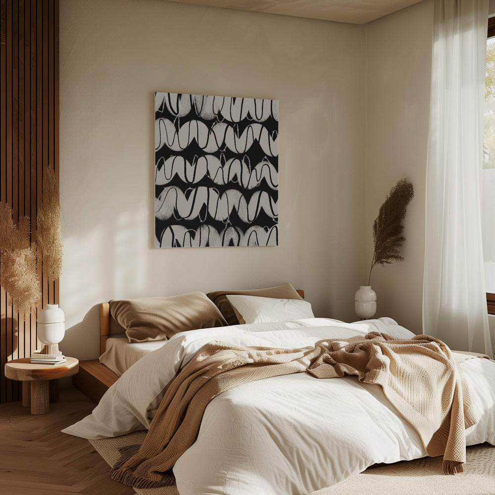 Monochrome Waves | Canvas
